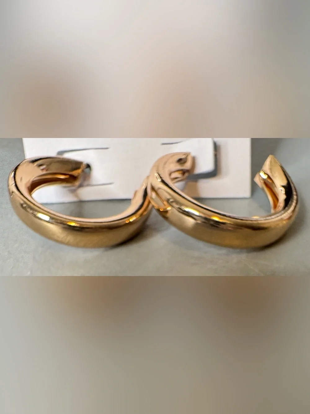 Gold Chunky Hoop Earrings - Women Jewelry